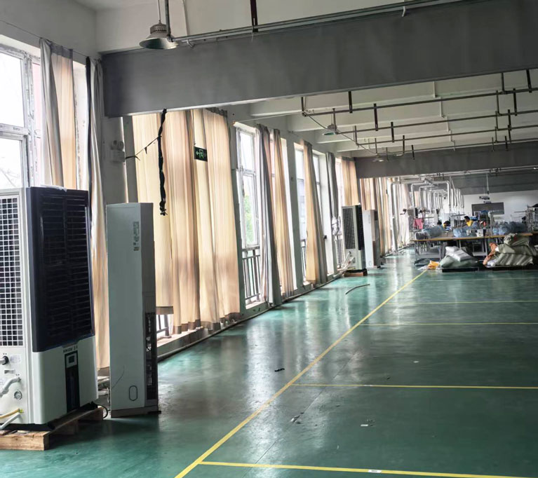 工厂车间制冷降温，安装蒸发冷省电空调-立式轴流双风口