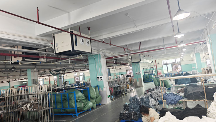 工厂车间制冷降温，安装蒸发冷省电空调-卧式射流款